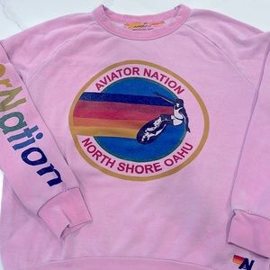 Aviator Nation pink sweatshirt